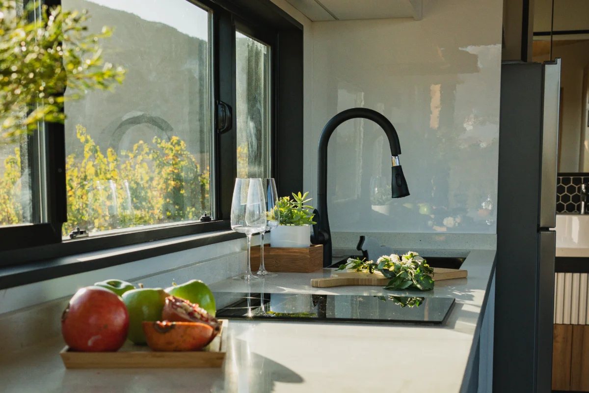 Full kitchen inside a tiny home
